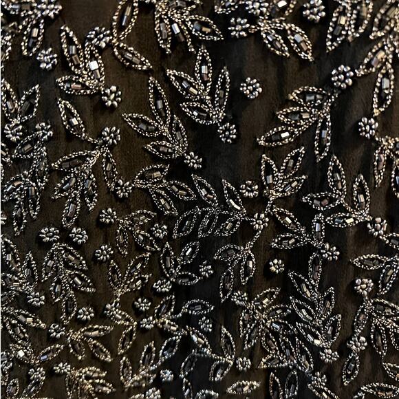 Scala, Womens Silk Beaded Black Formal Evening Jacket, Large - Picture 6 of 15